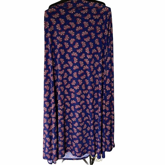 LuLaRoe Maxi Skirt Navy Red Travel Coverup Dress Med/Large - Picture 1 of 7